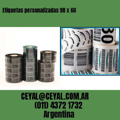Etiquetas personalizadas 98 x 66