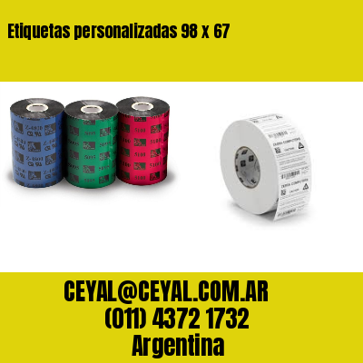 Etiquetas personalizadas 98 x 67