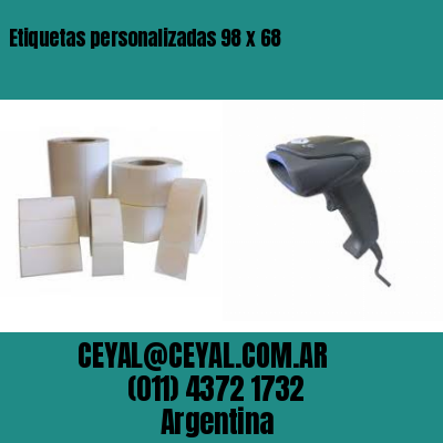 Etiquetas personalizadas 98 x 68