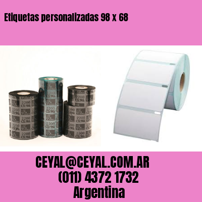 Etiquetas personalizadas 98 x 68