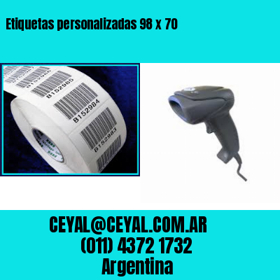Etiquetas personalizadas 98 x 70
