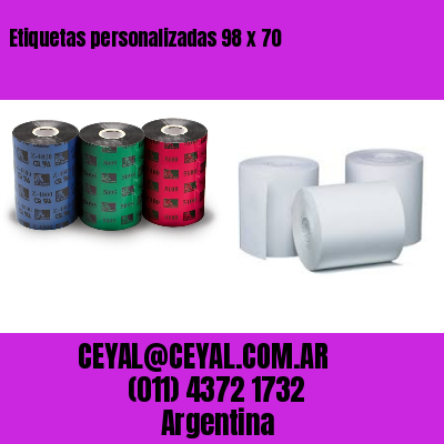 Etiquetas personalizadas 98 x 70