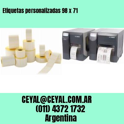Etiquetas personalizadas 98 x 71