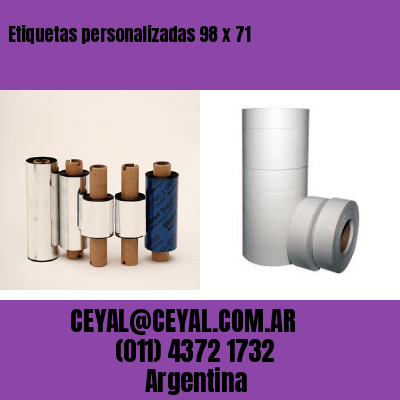 Etiquetas personalizadas 98 x 71