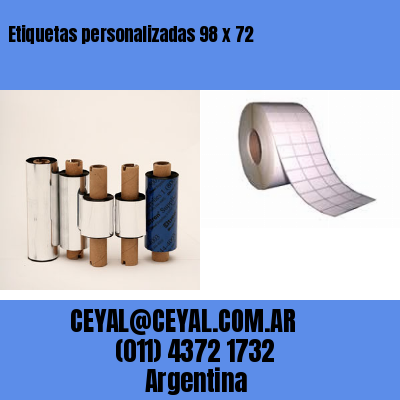 Etiquetas personalizadas 98 x 72