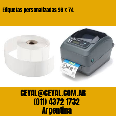 Etiquetas personalizadas 98 x 74