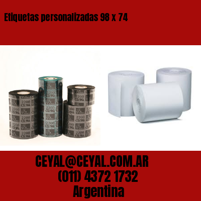 Etiquetas personalizadas 98 x 74