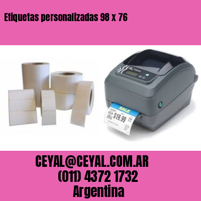 Etiquetas personalizadas 98 x 76