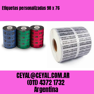 Etiquetas personalizadas 98 x 76