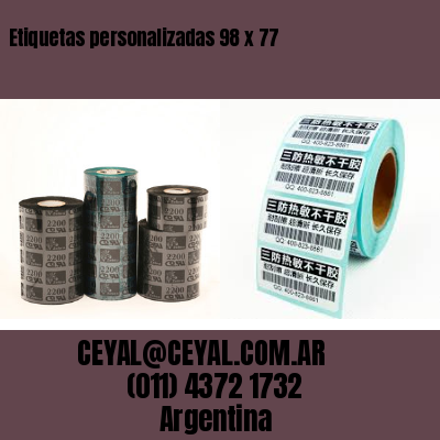 Etiquetas personalizadas 98 x 77
