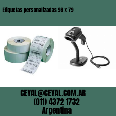Etiquetas personalizadas 98 x 79