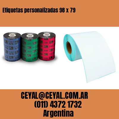 Etiquetas personalizadas 98 x 79