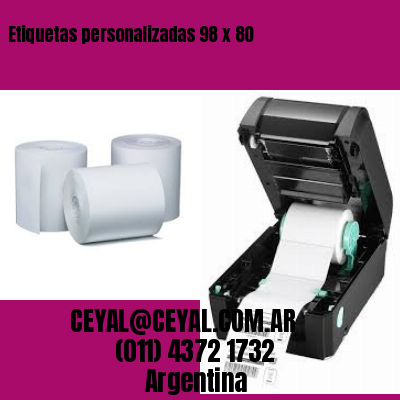 Etiquetas personalizadas 98 x 80