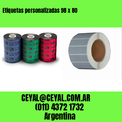 Etiquetas personalizadas 98 x 80