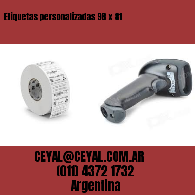 Etiquetas personalizadas 98 x 81