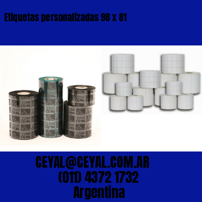 Etiquetas personalizadas 98 x 81