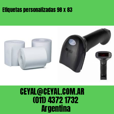 Etiquetas personalizadas 98 x 83