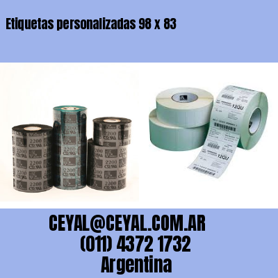 Etiquetas personalizadas 98 x 83
