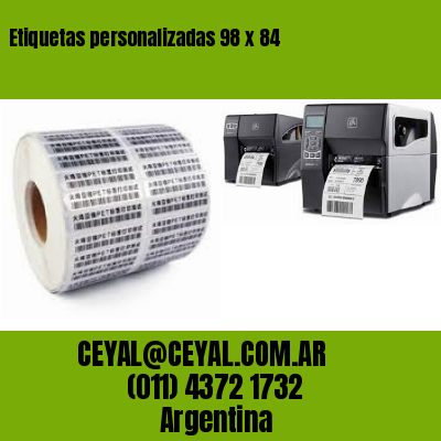 Etiquetas personalizadas 98 x 84