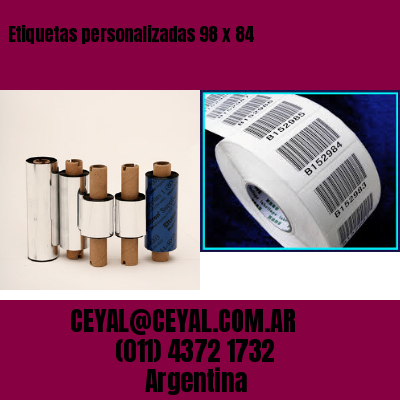 Etiquetas personalizadas 98 x 84