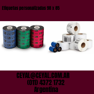 Etiquetas personalizadas 98 x 85