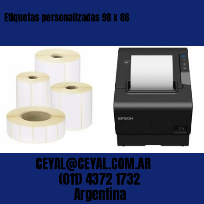 Etiquetas personalizadas 98 x 86