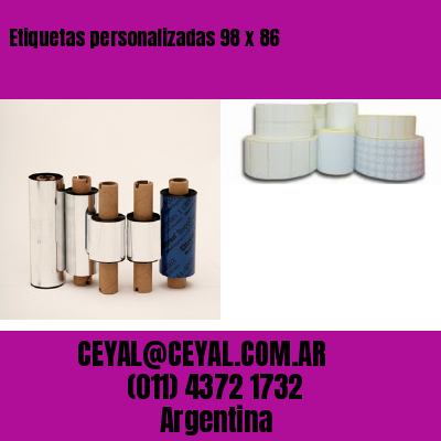 Etiquetas personalizadas 98 x 86