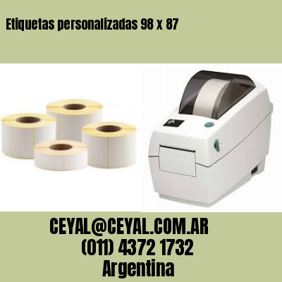 Etiquetas personalizadas 98 x 87