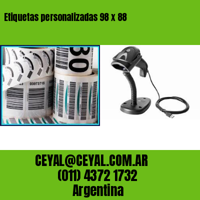 Etiquetas personalizadas 98 x 88