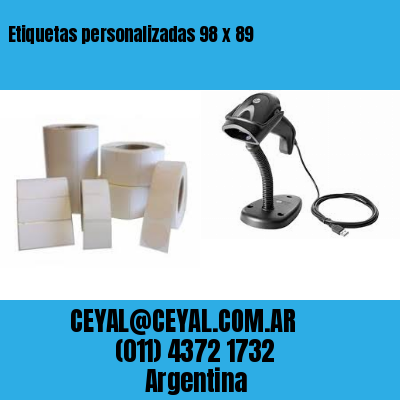Etiquetas personalizadas 98 x 89
