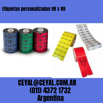 Etiquetas personalizadas 98 x 89
