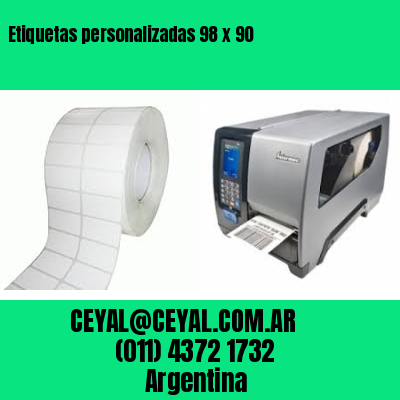Etiquetas personalizadas 98 x 90