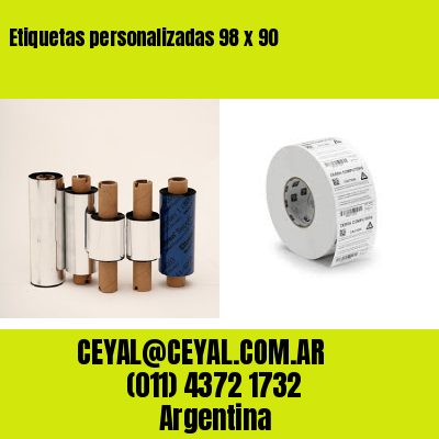 Etiquetas personalizadas 98 x 90
