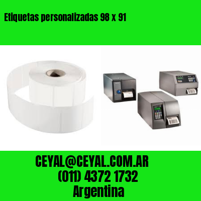 Etiquetas personalizadas 98 x 91