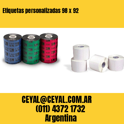 Etiquetas personalizadas 98 x 92