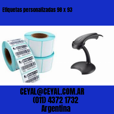Etiquetas personalizadas 98 x 93