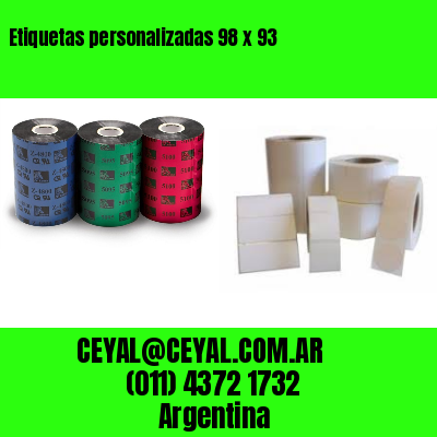 Etiquetas personalizadas 98 x 93