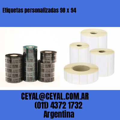 Etiquetas personalizadas 98 x 94