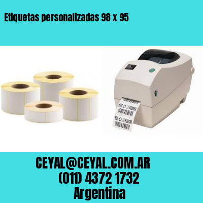 Etiquetas personalizadas 98 x 95