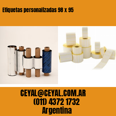 Etiquetas personalizadas 98 x 95
