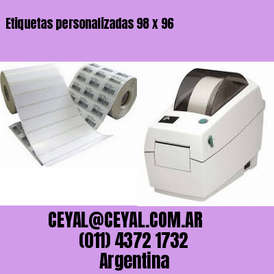 Etiquetas personalizadas 98 x 96
