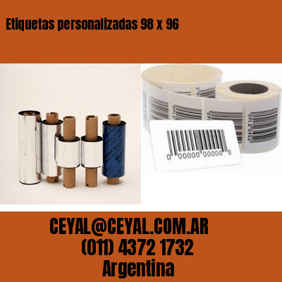 Etiquetas personalizadas 98 x 96