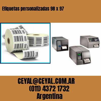 Etiquetas personalizadas 98 x 97