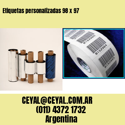 Etiquetas personalizadas 98 x 97