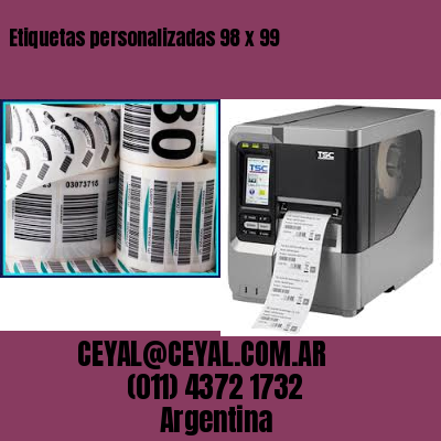 Etiquetas personalizadas 98 x 99