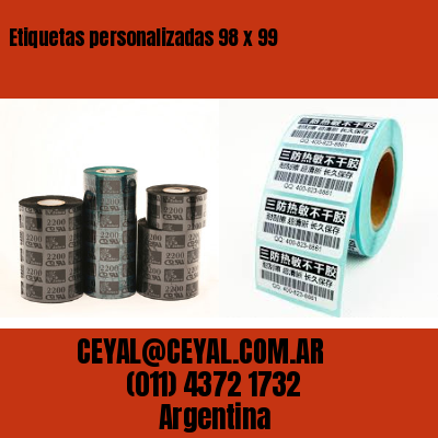 Etiquetas personalizadas 98 x 99