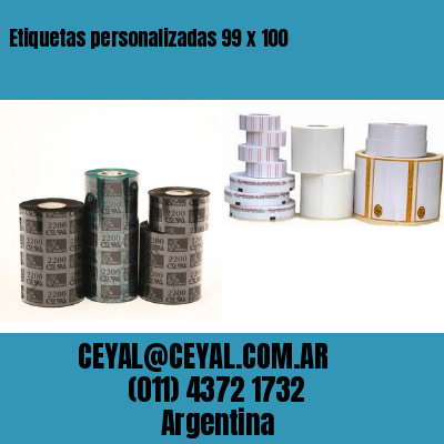 Etiquetas personalizadas 99 x 100