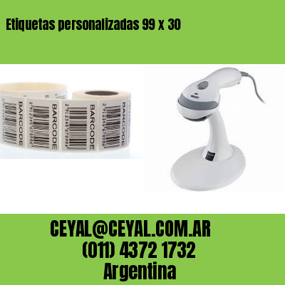Etiquetas personalizadas 99 x 30