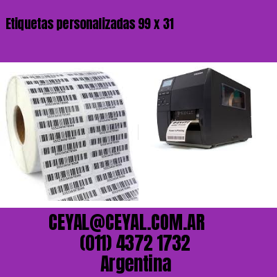 Etiquetas personalizadas 99 x 31