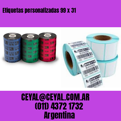 Etiquetas personalizadas 99 x 31